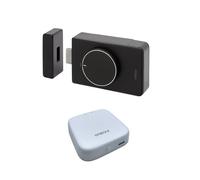 Arregui SPIN UP + BRIDGE Cerradura de seguridad Invisible para Puerta | Apertura Electrónica con App Móvil | Alarma 120 dB | Antirrobo | Control Remoto Compatible Google y Alexa | Instalación sin Cabl