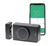 Arregui SPIN UP Cerradura de seguridad Invisible para Puerta | Apertura Electrónica con App Móvil | Alarma 120 dB | Antirrobo | Control Remoto con Arregui Bridge (no incluido) | Instalación sin Cables