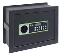 Arregui 241120 Fuerte de empotrar a Pared con Cerradura de codigo electronico | Caja de Seguridad para casa y hogar | Fundo Extensible | Fácil de Instalar | 26 x 36 x 15/25 cm, Dark Grey Red