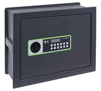 Arregui 241150 Fuerte de empotrar a Pared con Cerradura de codigo electronico | Caja de Seguridad para casa y hogar | Fundo Extensible | Fácil de Instalar | 32 x 42 x 15/25 cm, Dark Grey Red