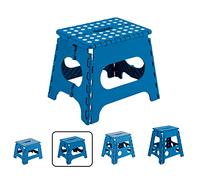 ARREGUI TB-027-A Taburete Plegable Cocina o Baño| Escalera Plegable Pequeña | Taburete Infantil | Banqueta Baño | Escalón Plegable para Adultos y Niños (hasta 150Kg) | 27 cm de Altura | Azul