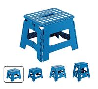 ARREGUI TB-022-A Taburete Plegable Cocina o Baño| Escalera Pequeña | Taburete Infantil | Banqueta | Escalón para Adultos y Niños (hasta 150Kg) | 22 cm de Altura | Azul