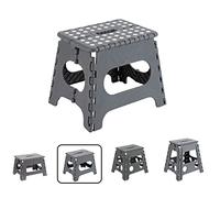 ARREGUI TB-027-G Taburete Plegable Cocina o Baño | Escalera Plegable Pequeña | Taburete Infantil | Banqueta Baño |Escalón Plegable para Adultos y Niños (hasta 150Kg) | 27 cm de Altura | Gris