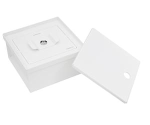 ARREGUI Terra 22801W-S1 Caja Fuerte Camuflada para Instalación Oculta en el Suelo | Caja Fuerte Pequeña Empotrable | Caja de Seguridad Secreta | Escondite Secreto para Dinero| 10x20x20cm| 2,3L| blanca