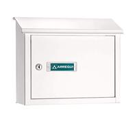 ARREGUI V4061 Buzón Recogecartas Maxi de Aluminio Para Puertas o Verjas en el Interior, Boca Recogecartas de 33x4 cm, Tamaño M (Correo DIN A4 y Revista), Anticorrosivo, Blanco