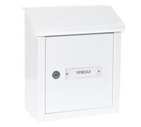 ARREGUI V4091 Buzón Recogecartas de Acero Para Puertas o Verjas en el Interior, Boca Recogecartas de 23x4 cm, Tamaño S (Correo DIN A5), Resistente a la Intemperie, Fácil de Instalar, Blanco