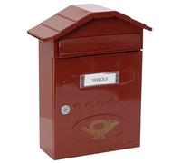 ARREGUI Villa E5002 Buzón Exterior de Acero, Tamaño M (Correo DIN A4 y Revistas), Buzón de Correo Individual, Buzón de Pared de Chapa Gruesa, Antilluvia, Fácil de Instalar, Rojo Inglés