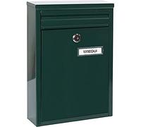 ARREGUI Zaguán E5753 Buzón Exterior de Acero Tamaño S (Correo DIN A5) | Buzón de Pared Pequeño | Buzón de Correo con Boca Trasera Recogecartas | Antilluvia | Fácil de Instalar | Verde