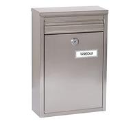 Arregui Buzón exterior de pared Zaguán E5757 – Acero inoxidable, Tamaño S (DIN A5), Boca trasera