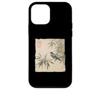 Arrendajo azul japonés sobre rama de bambú Vintage Bird Art Carcasa para iPhone 12 mini