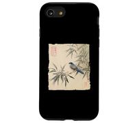 Arrendajo azul japonés sobre rama de bambú Vintage Bird Art Carcasa para iPhone SE (2020) / 7 / 8