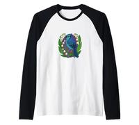 Arrendajo Azul y Lirio del Valle Observación de Aves Naturaleza Arte Camiseta Manga Raglan