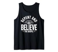 Arrepentirse y Creer en el Evangelio Fe Cristiana Camiseta sin Mangas