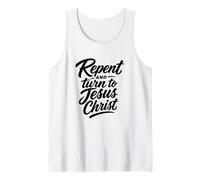Arrepentirse y volverse a Jesucristo versículo de la Biblia Camiseta sin Mangas
