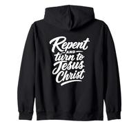 Arrepentirse y volverse a Jesucristo versículo de la Biblia Sudadera con Capucha