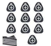 ArrErr Paquete de 10 parches de goma para cinturón de correr con agujero para auriculares para coser en el pecho, agujero para auriculares con alambre para todas partes, riñoneras de entrenamiento