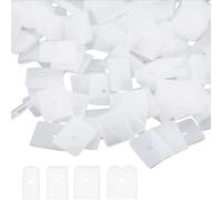 ArrErr Paquete de 100 tapas de poliéster para deshuesar de plástico para deshuesar puntas de goma transparente para costura rigilene, coser a través de corsé, deshuesar, gorro de lactancia, vestido de