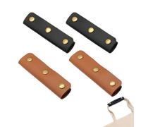 ArrErr Paquete de 4 fundas protectoras para asa de bolso con 3 broches, funda protectora de agarre para bolsa, correas desgastadas, equipaje, maleta, bolso, bolsas de herramientas, cartera, Negro,