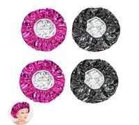 ArrErr Paquete de 4 tapones de calor de papel de aluminio reutilizables para acondicionamiento profundo, para colorear, ducha, baño, ducha, calefacción, máscara de teñido en casa, salón, secadora