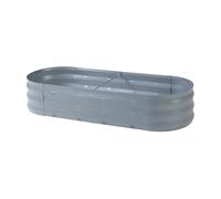 Arriate de altura alfedena ovalado acero 129x50x25cm - antracita [casa.pro]