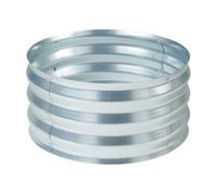 Arriate de altura andrano redondo acero ø61x31cm- plateado [casa.pro]