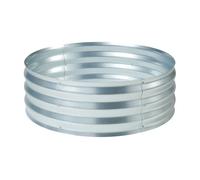 Arriate de altura andrano redondo acero ø92x31cm- plateado [casa.pro]
