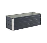 Arriate de altura con 1 división nijmegen acero galvanizado 125x47x40cm gris antracita [en.casa]