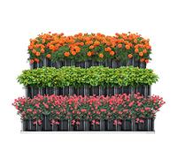 Arriate de Altura Escalonado de Jardín Huerto Urbano para Cultivos Jardinera de 3 Niveles Exterior 118 x 118 x 60 cm Gris Antracita