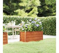 Arriate oxidado de acero corten 100x40x45 cm