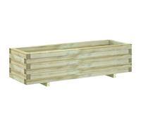 vidaXL Cama elevada rectangular Jardinera maceta de madera para jardín y balcón