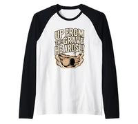 Arriba de la Tumba resurrección Cristiana Tumba vacía Camiseta Manga Raglan