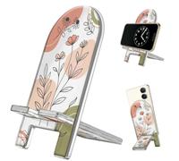 arricraft 1 soporte para teléfono móvil acrílico colorido con líneas bohemias, diseño floral, accesorio de oficina, universal, compatible con teléfonos móviles de 5,5 x 2,7 pulgadas