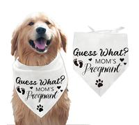 arricraft 1 unid Pet Dog Bandana, Anuncio de Embarazo Blanco Revelar Cachorro Bufanda Bufanda Bufanda Algodón Decorativo Bandana para Mascotas Accesorios para Mascotas