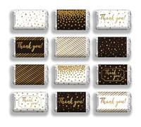 arricraft 120 mini envoltorios de barra de caramelo, confeti dorado con diseño de lámina dorada, calcomanías de etiqueta de barra de chocolate para invitados, bodas, baby shower, regalos de fiesta de