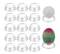 arricraft 16 piezas de poliestireno, mini conos redondos de huevos de Pascua, soporte decorativo decorativo, tazas de esfera de béisbol, soporte invisible reversible transparente para fiesta familiar