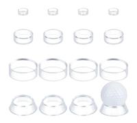 arricraft 16 soportes de exhibición de esfera transparente, 4 estilos de poliestireno, bases de exhibición de mini bolas trapezoidales y soporte de esfera redonda para huevos decorativos, bolas de