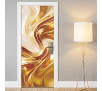 arricraft 2 Piezas Trompe L'oeil Pegatina de Puerta, Ondulados Degradados | 200x80cm Autocolantes Artísticos para Refrigerador PVC Impermeable Autoadhesivos Pegatinas Papel Pintado para Puertas
