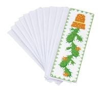 arricraft 24 marcapáginas de Punto de Cruz En Blanco, Telas de Punto de Cruz de Algodón con Borde de Bordado, Rectángulo, Marcador de Bricolaje para Proyecto de Punto de Cruz