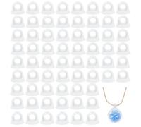 arricraft 300 piezas de tapas de cuentas, pegamento en colgantes de cabujón transparente, colgantes transparentes para hacer joyas y manualidades, Plástico, No es una piedra preciosa