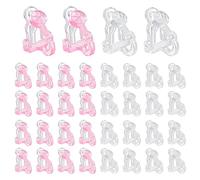 arricraft 60 convertidores de aretes de clip en forma de triángulo de 2 colores, clip transparente de plástico no perforado, componentes para hacer joyas, suministros de accesorios, manualidades para