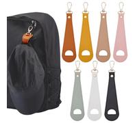 arricraft 7 clips de cuero sintético para sombreros, clip de sombrero de 7 colores para viajes, clip de almacenamiento con cierres de aleación para bolsa, mochilero, equipaje, protege las gorras de