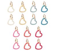 arricraft 7 pares de aretes de aro de estrellas, cuentas acrílicas coloridas de estrellas, hallazgos de aretes colgantes para mujer, decoración de joyería DIY