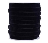 arricraft - Cinta Elástica de Terciopelo para Navidad (10 yarda), Cinta de Terciopelo Negra de 1.5cm (0.59 pulgadas), Rollo de Cinta de Raso para Boda, Envoltorio de Regalo, Lazos para el Cabello