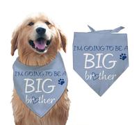 arricraft - Pañuelo para Perro (1 Pieza), Pañuelo Triangular de Algodón para Mascotas con Palabras Voy A Ser Un Hermano Mayor Bufanda Lavable con Forma de Corazón Baberos Accesorios Estampados