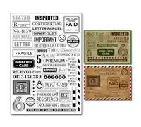 arriettcraft - Sellos transparentes para billetes de avión vintage para diarios de arte o tarjetas, sellos de silicona transparente para hacer tarjetas, álbumes de recortes, boletos sintéticos,