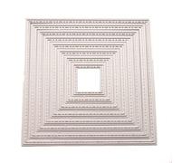 arriettycraft 8 unids/set de diferentes tamaños de anidación con puntada cuadrados troqueles de corte de marco cuadrado para la fabricación de tarjetas y Scrapbooking Paper Crafts-C50