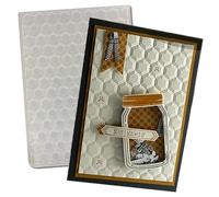arriettycraft Carpeta de relieve 3D con textura de panal para hacer tarjetas, carpeta hexagonal de plástico para repujado, plantilla de tarjetas para manualidades, álbumes de recortes, 10 x 15 cm