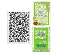 arriettycraft Fondo de hojas de trébol para hacer tarjetas o diarios, sellos de silicona transparente del día de San Patricio para álbumes de recortes, diarios y otras decoraciones de manualidades de