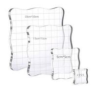 arriettycraft Juego de 4 almohadillas acrílicas para sellos transparentes, bloques de estampación, herramientas de estampación, herramientas de álbumes de recortes