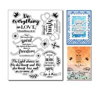 arriettycraft Sellos transparentes con citas inspiradoras de la Biblia para hacer tarjetas o diario, sellos de goma con versículo bíblico cristiano para álbumes de recortes, etiquetas de regalo,